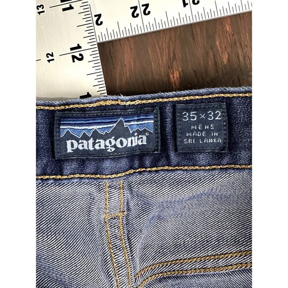 Patagonia Performance Regular Fit Jeans Pants Organic Cotton Denim Blue 35x32 Me - Picture 6 of 10